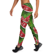 watermelons and tropical plants  Leggings