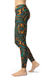 PSYCHEDELIC NEON PAINT Leggings - US FITGIRLS