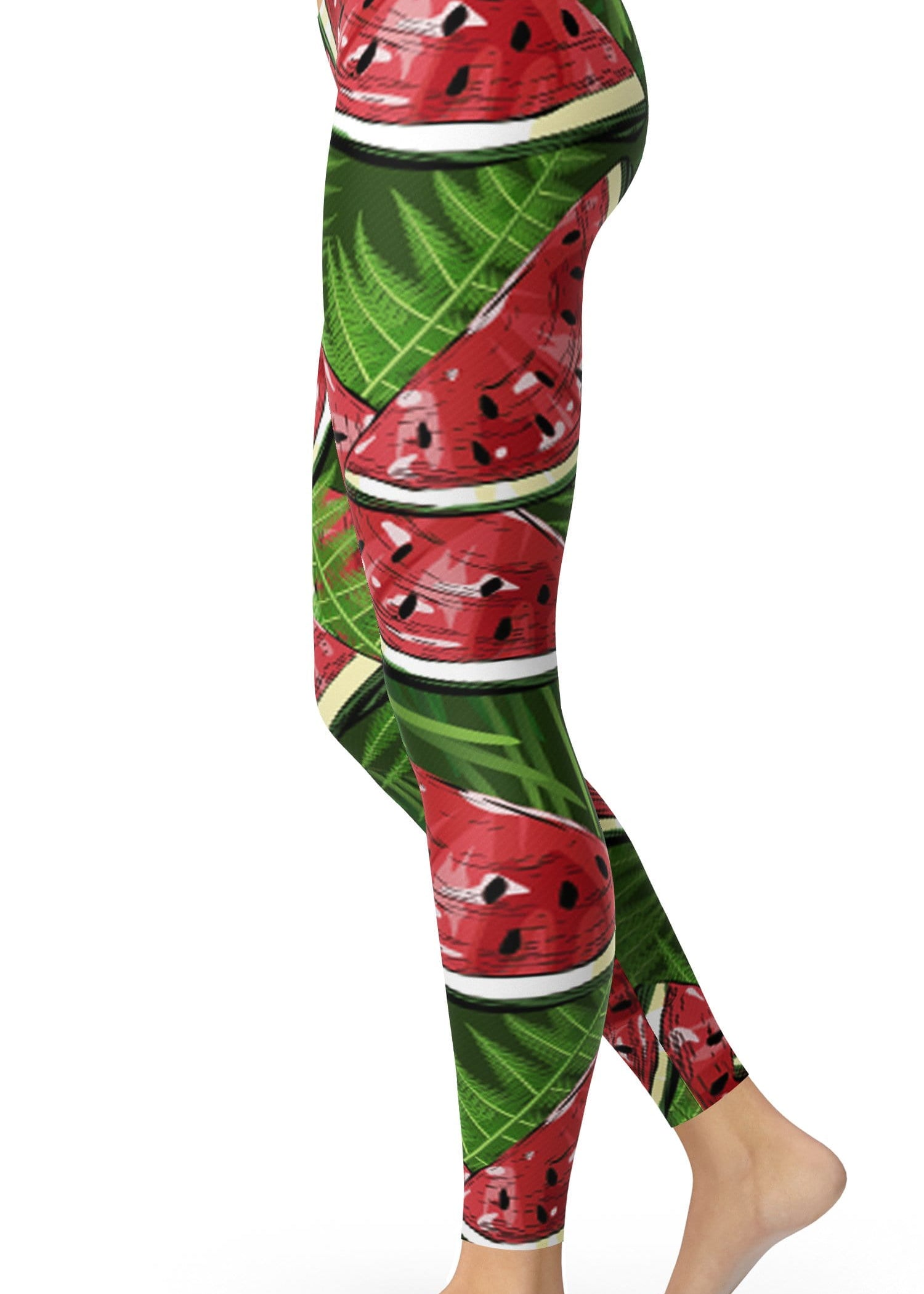watermelons and tropical plants  Leggings - US FITGIRLS
