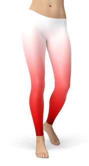 Ombre White Combination Leggings - US FITGIRLS