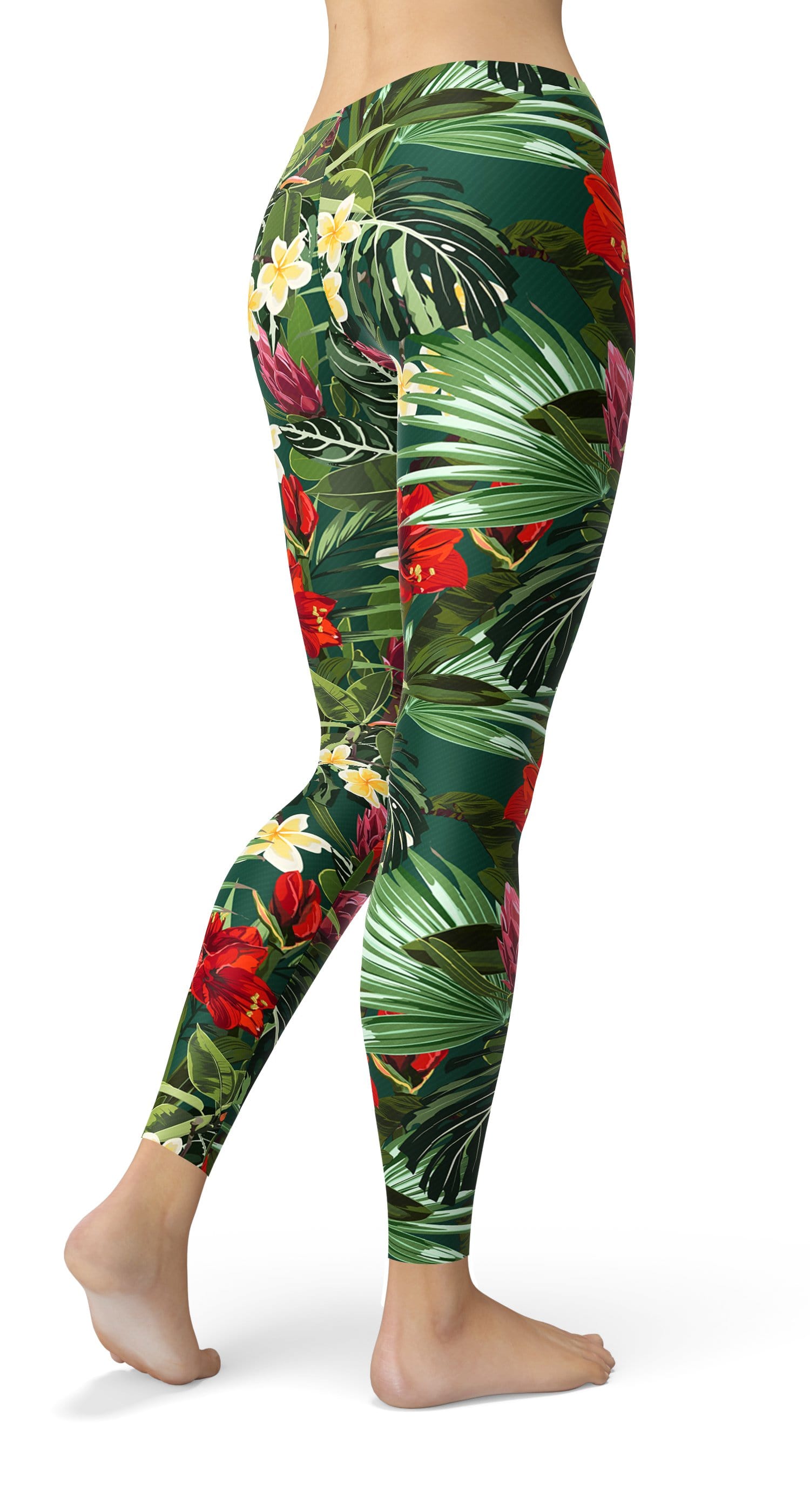 Tropical floral Leggings - US FITGIRLS