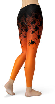 Halloween Spiders Leggings - US FITGIRLS