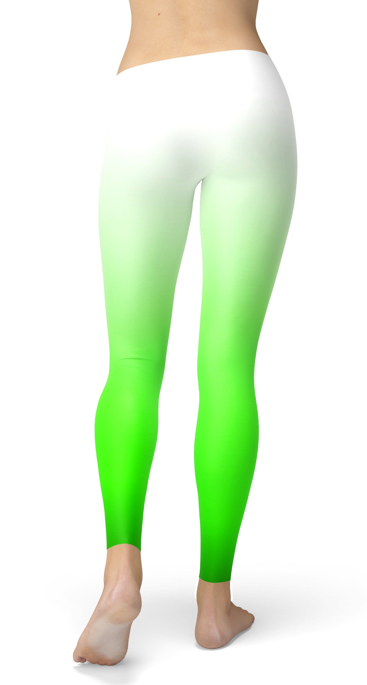 Ombre White Combination Leggings - US FITGIRLS