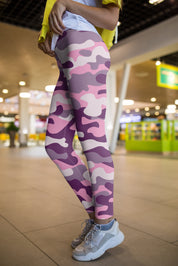 Pink Camouflage Leggings - US FITGIRLS