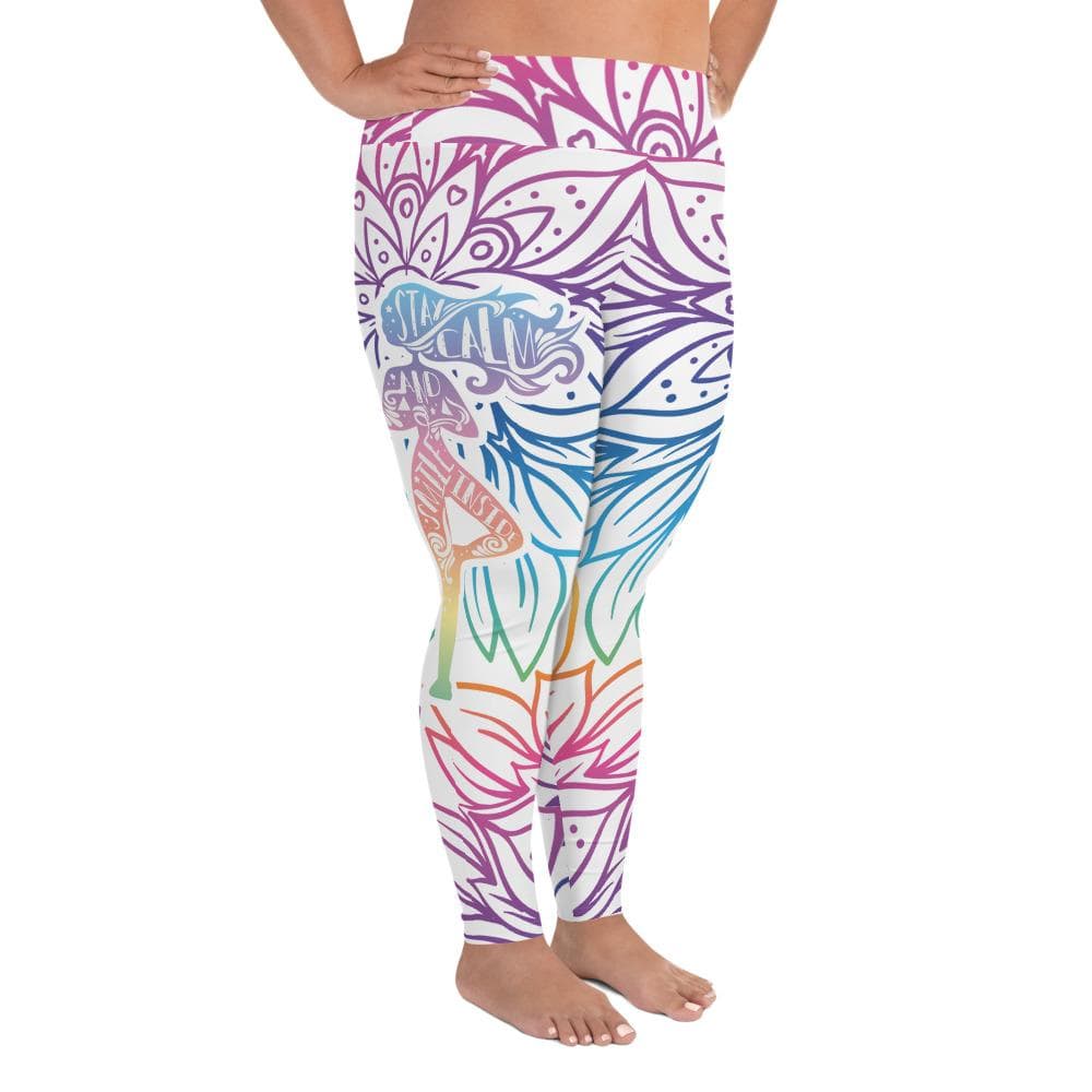 RELAX AND STAY CALM Plus Size Leggings - US FITGIRLS