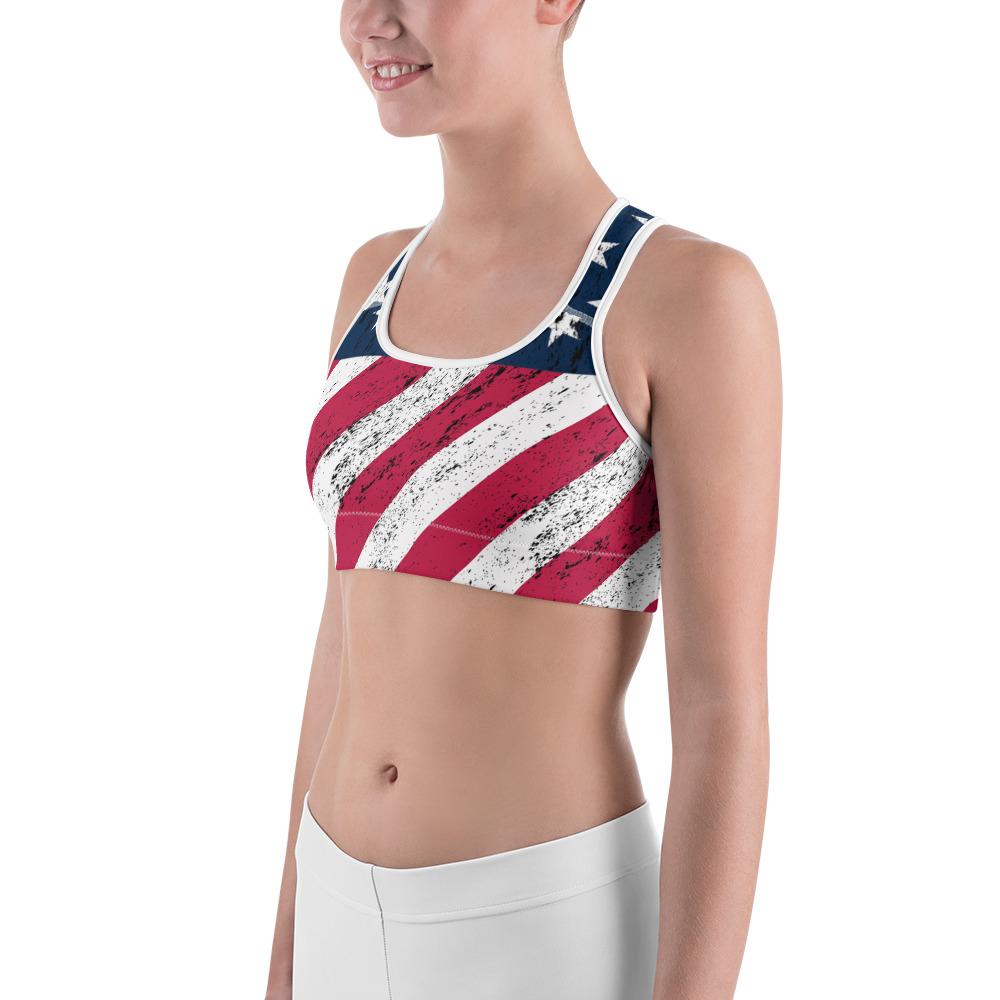 American Flag Sports bra - US FITGIRLS