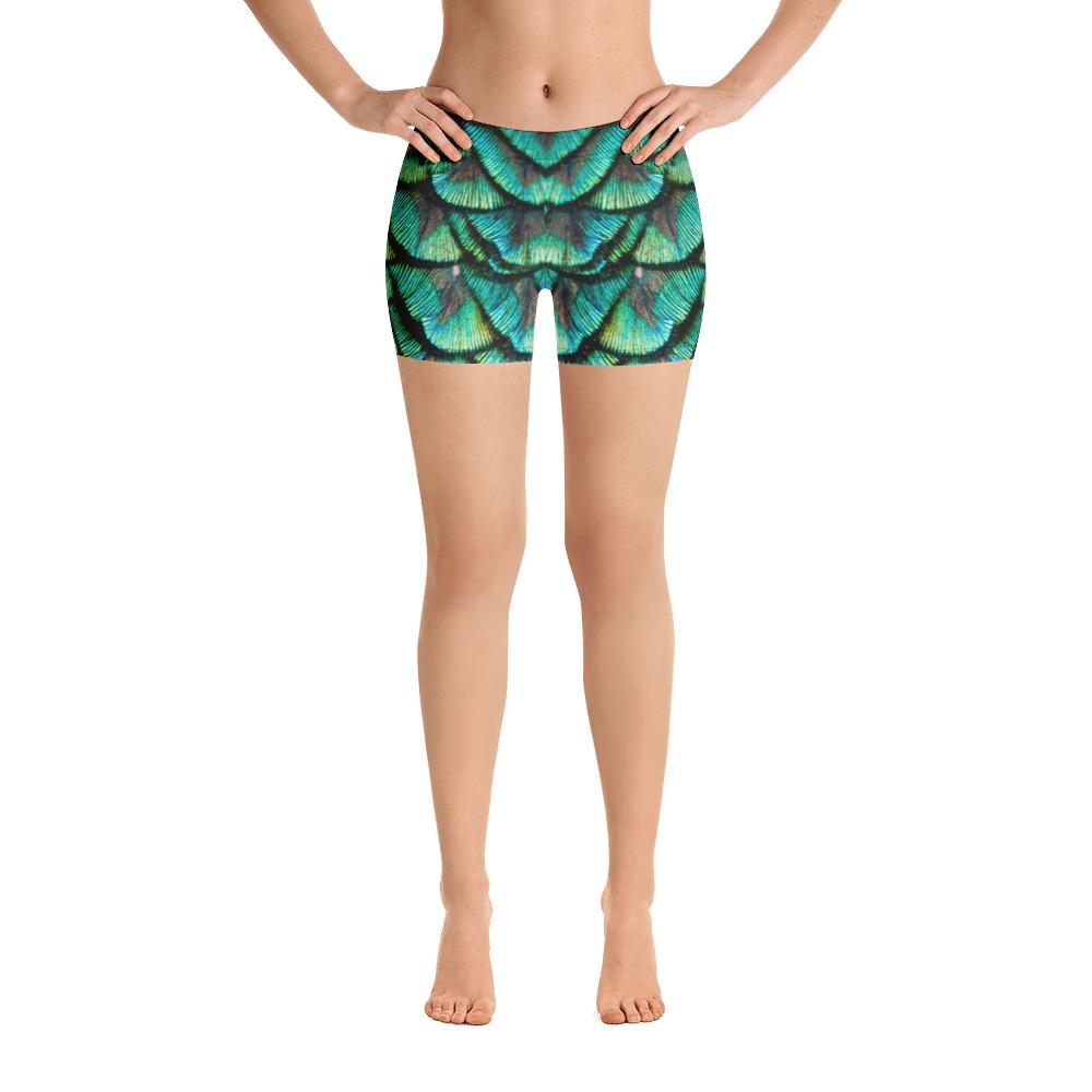Peacock Feathers Shorts - US FITGIRLS