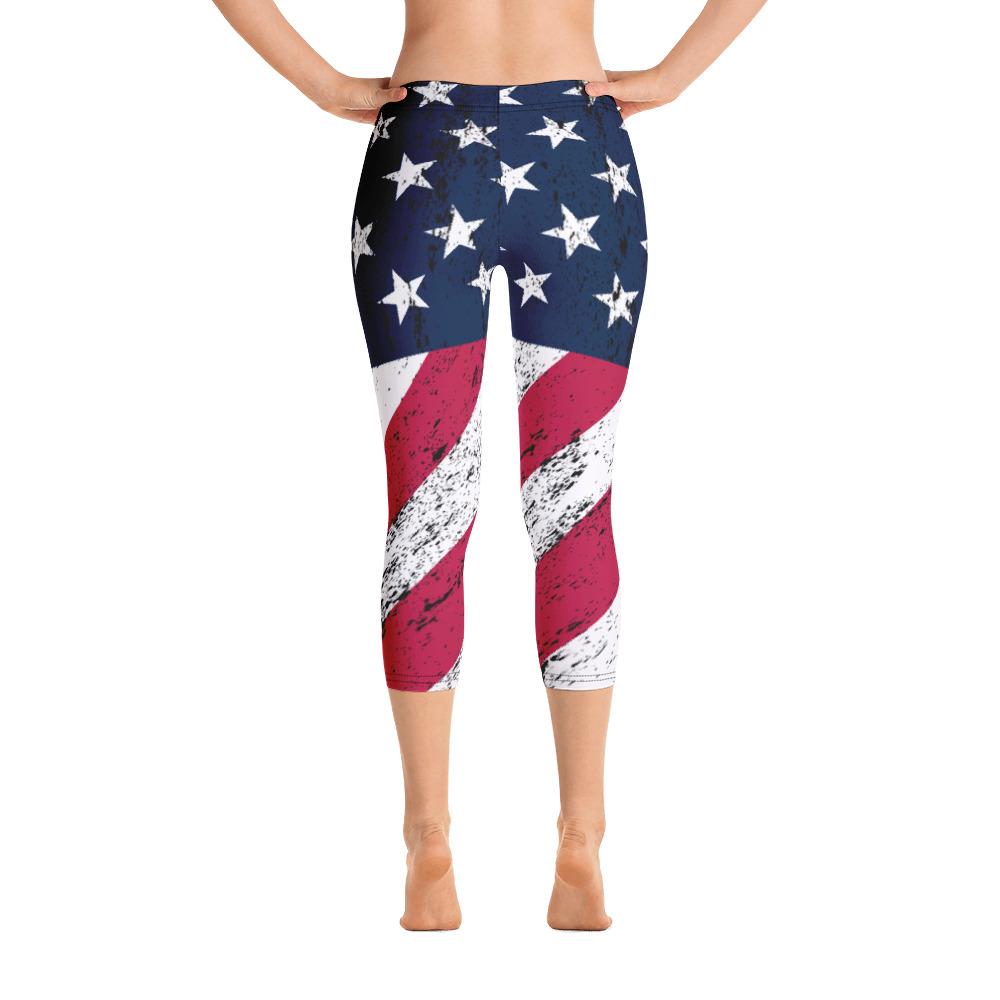 AMERICAN FLAG Capri Leggings - US FITGIRLS