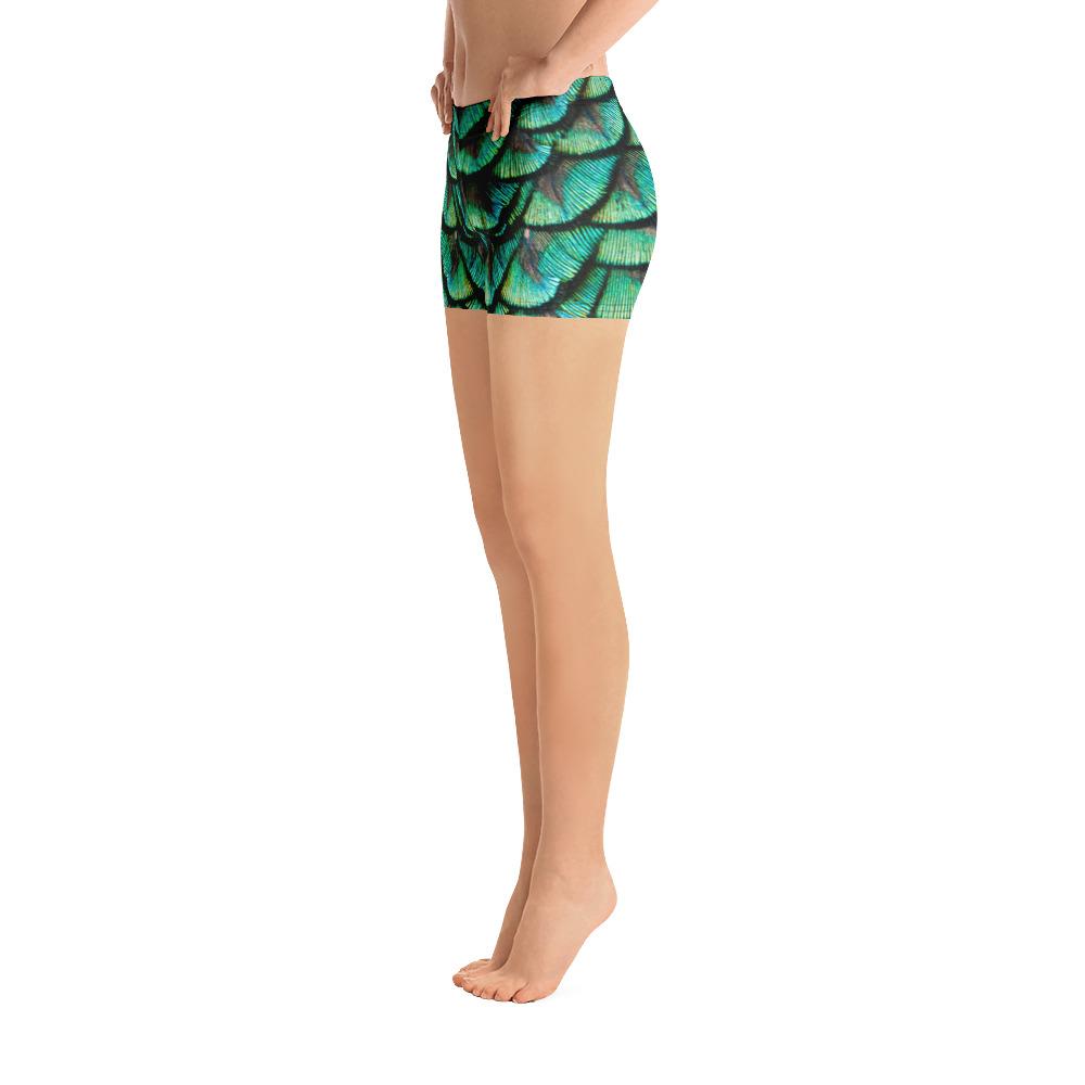Peacock Feathers Shorts - US FITGIRLS